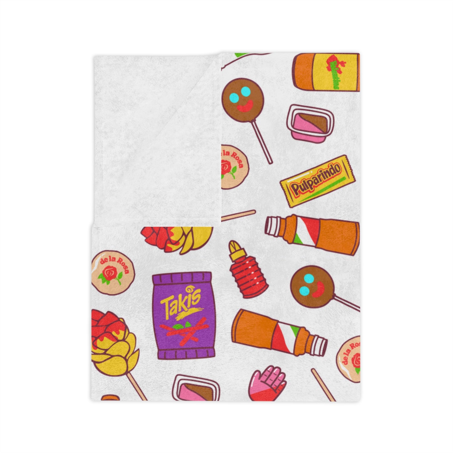 Mexican candies Blanket for Mexican friend, Mexican snack lover. Funny Mexican blanket.