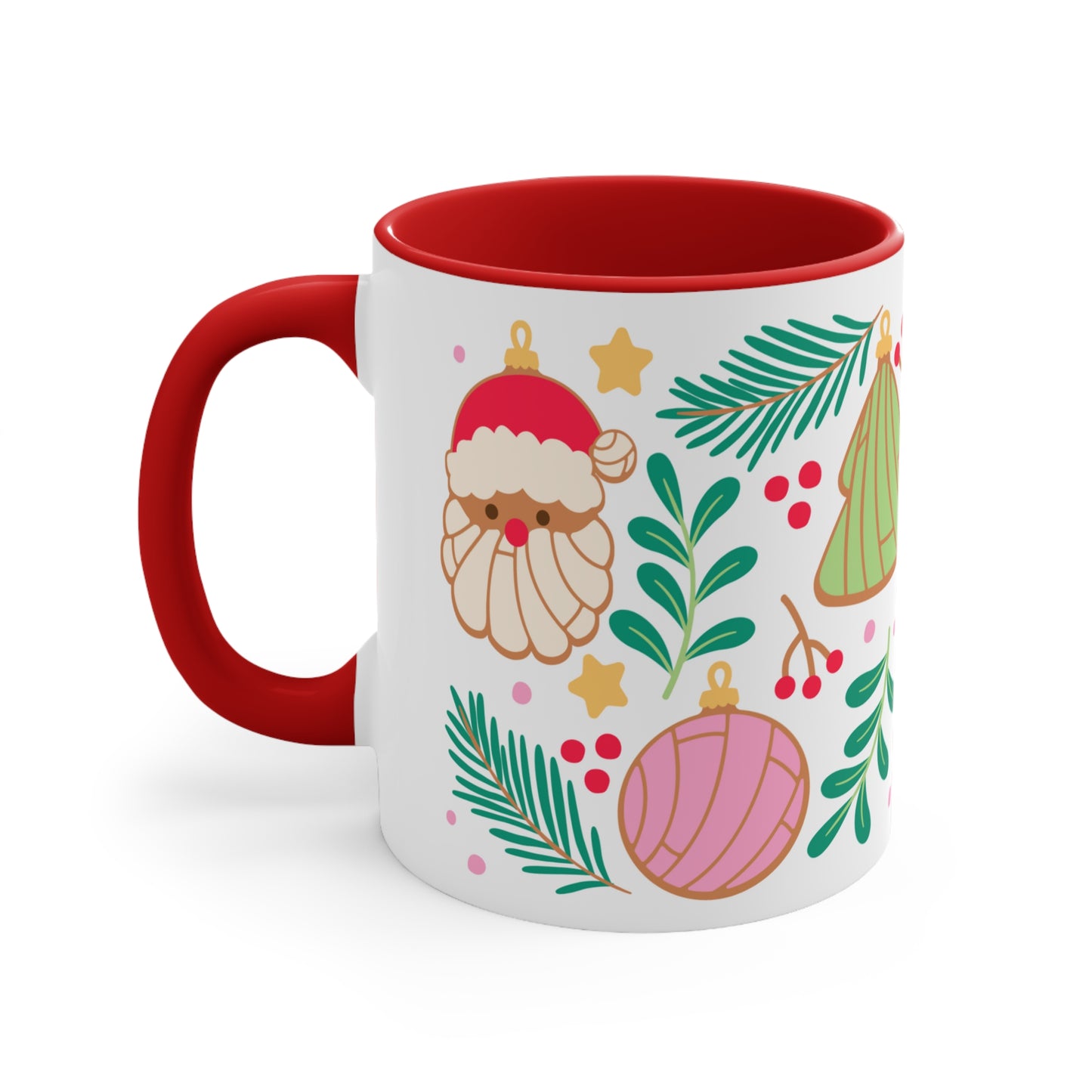 Navidad pan dulce Coffee Mug, 11oz for Mexican friends or Mexican mom. Concha mug. Regalo de navidad para mexicanos y latinos.