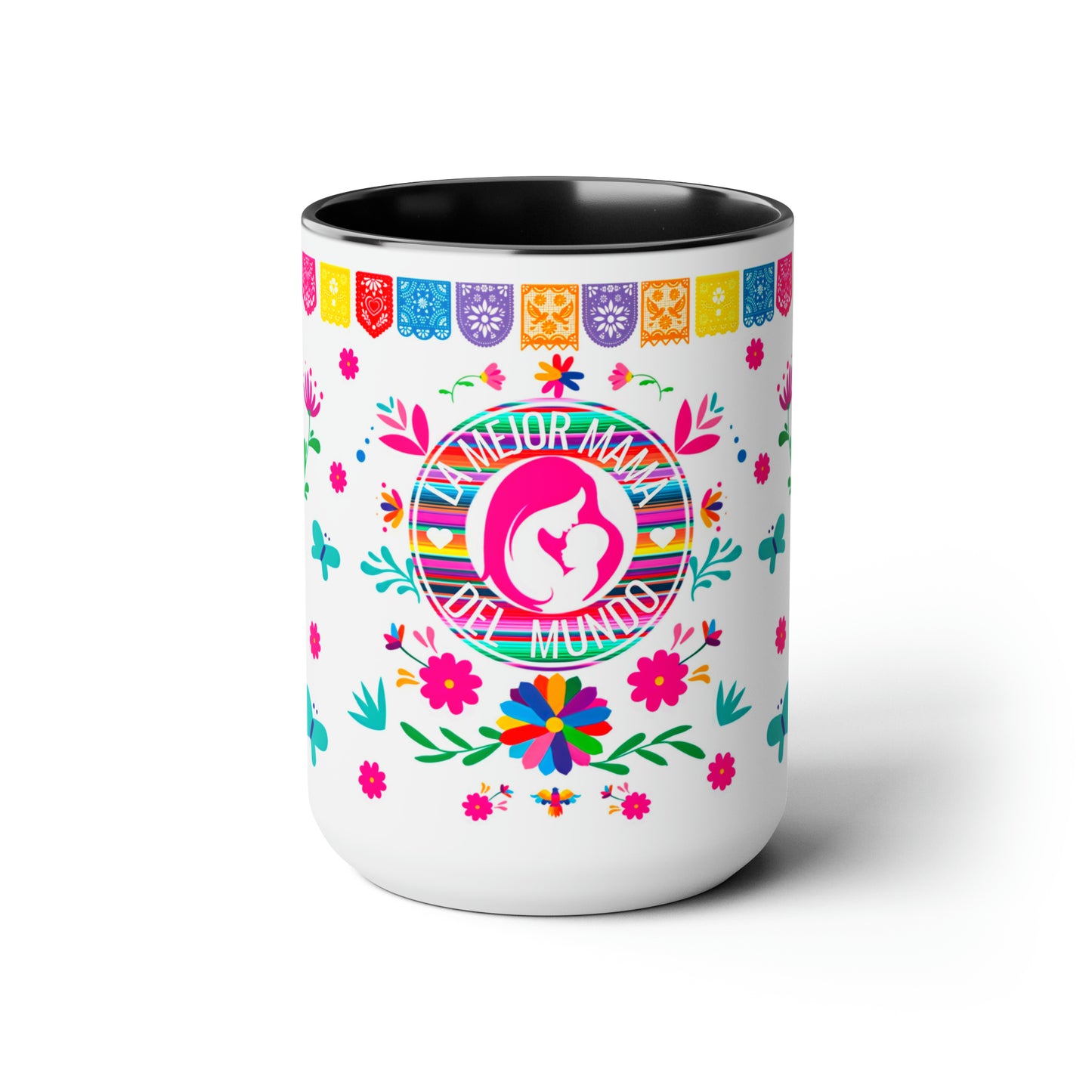 La mejor mamá del mundo Coffee Mugs, 15oz for Mexican mom or Mother’s Day. Día de las madres gift.