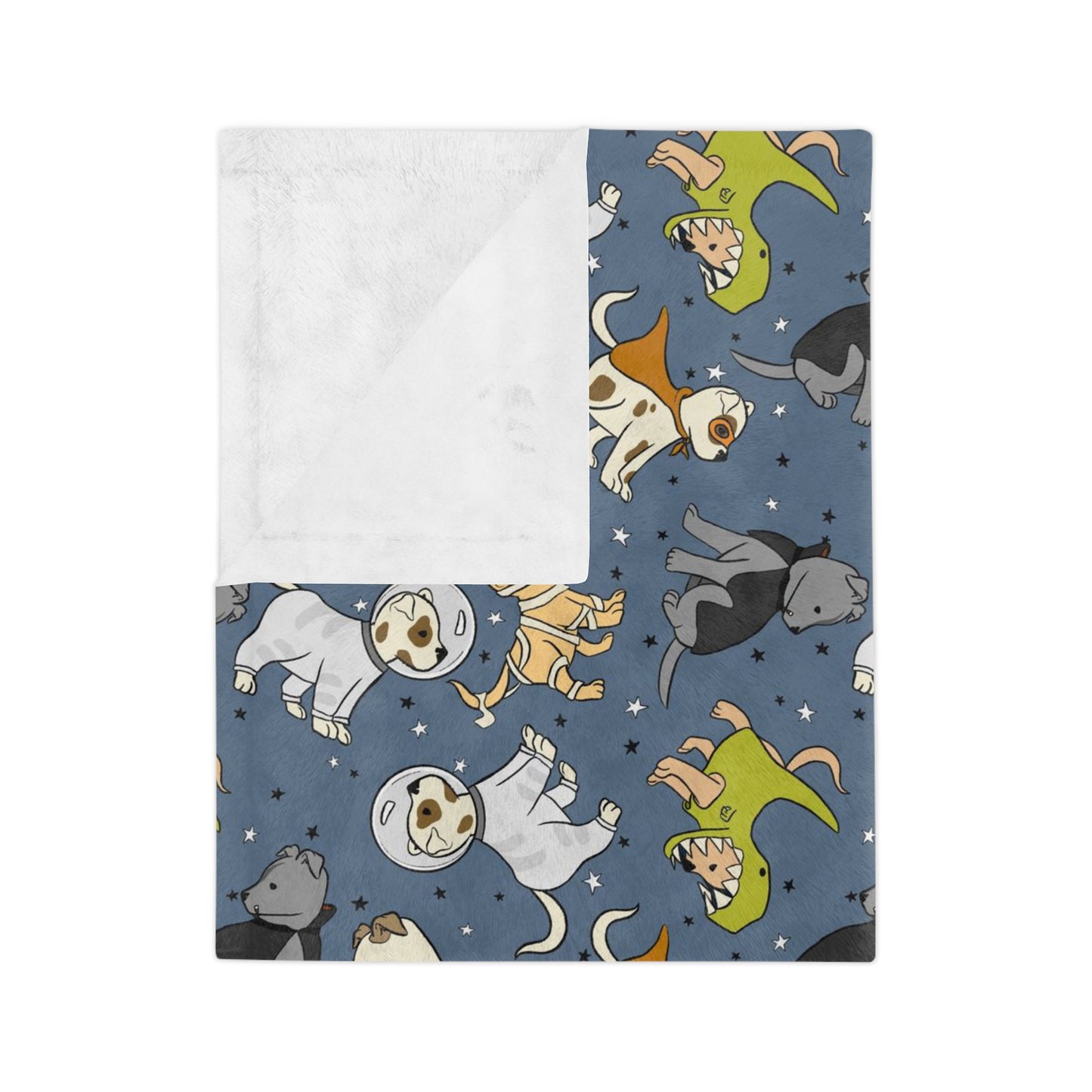 Dogs with Halloween costumes Velveteen Minky Blanket for dog lovers and Halloween lovers.