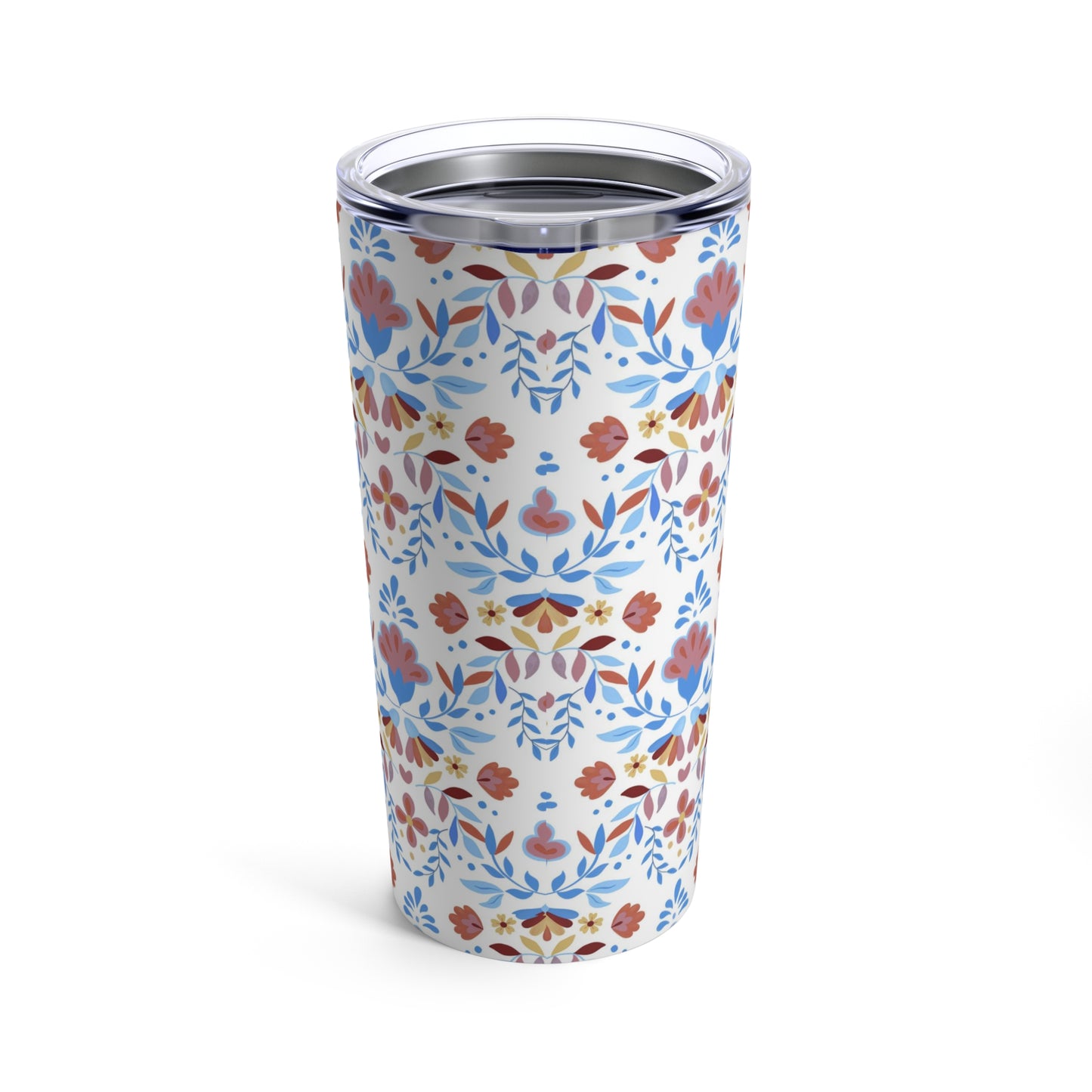 Mexican tumbler 20oz for her. Mexican folk art with Muted colors. Birthday gift for Mexican friend or family. Christmas gift