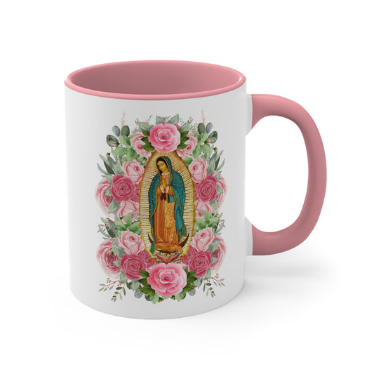 Virgencita de Guadalupe Coffee Mug, 11oz. Mother’s Day gift for Catholic mom or guadalupana. Lady Guadalupe mug for her.