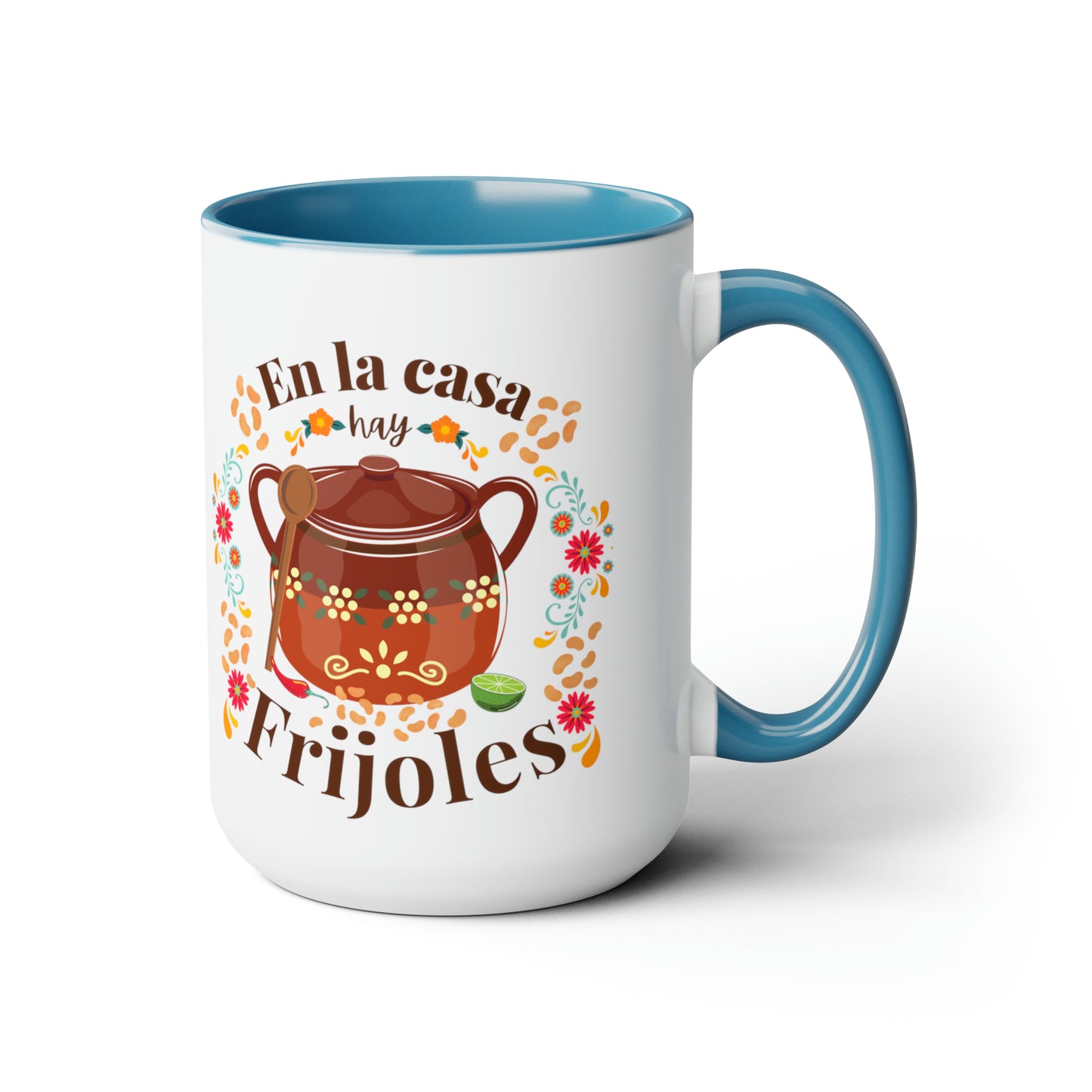 Funny Mexican Coffee Mugs, 15oz for Mexican mom. En la casa hay frijoles mug for Mothers Day, birthday day or dia de las madres