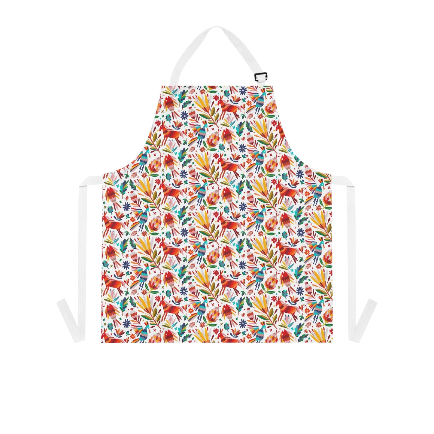 Mexican folk Apron with Otomi art for Mexican mom, Mexican food lover or Mexican chef. Gift for comadre or Tia. Mother’s Day gift ideas