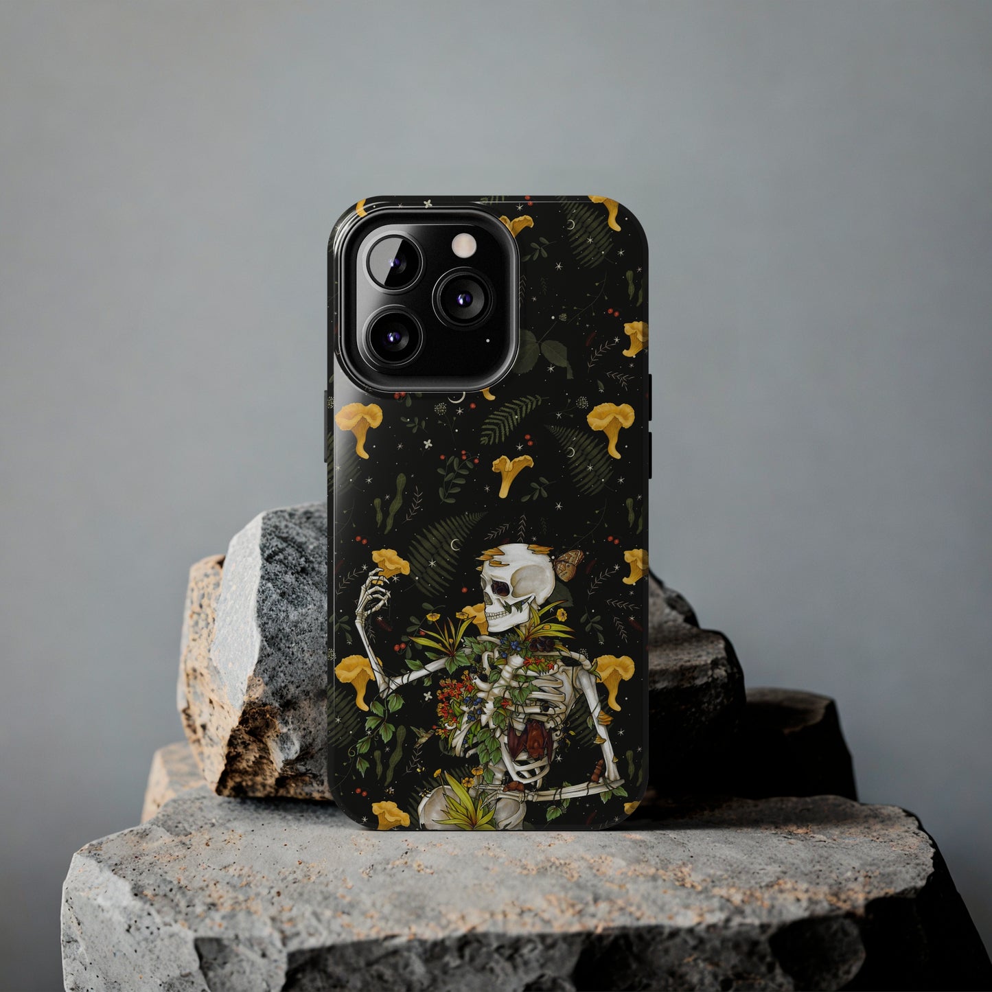 Mushrooms, skeleton and plants Tough Phone be Cases, Case-Matefor iPhone 15, iPhone 14, iPhone 13, iPhone 12 and iPhone 11