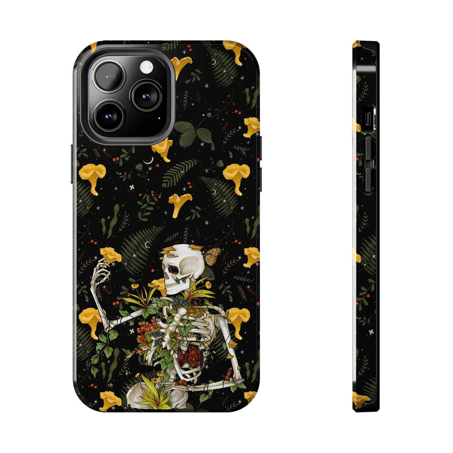 Mushrooms, skeleton and plants Tough Phone be Cases, Case-Matefor iPhone 15, iPhone 14, iPhone 13, iPhone 12 and iPhone 11