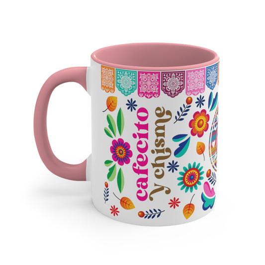 Cafecito y chisme Coffee Mug, 11oz for comadres, Latin family, Mexican friends, Mexican mom. Christmas gift for latina