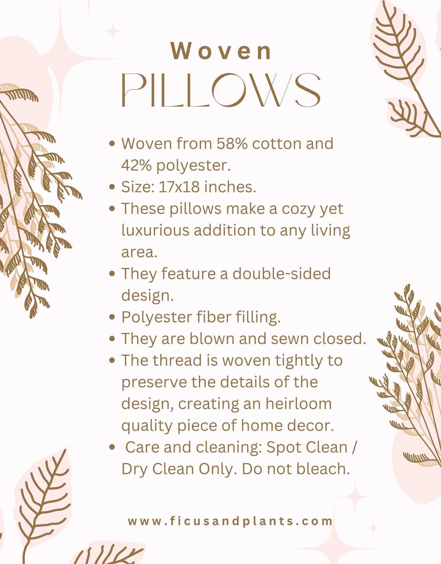 Daisy flowers and pumpkins woven pillow 18x17” halloween edition