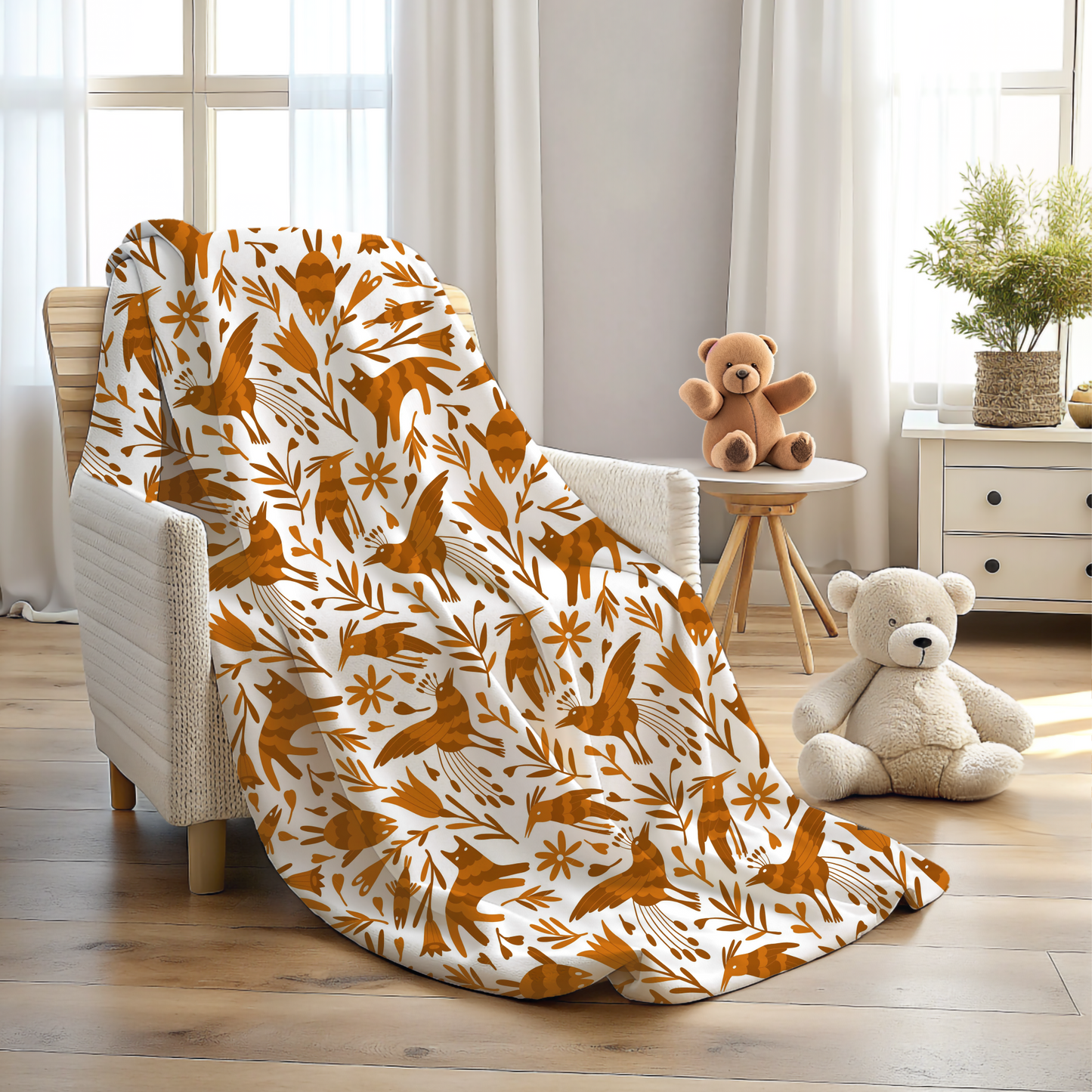 Otomi blanket for modern Mexican home decor.