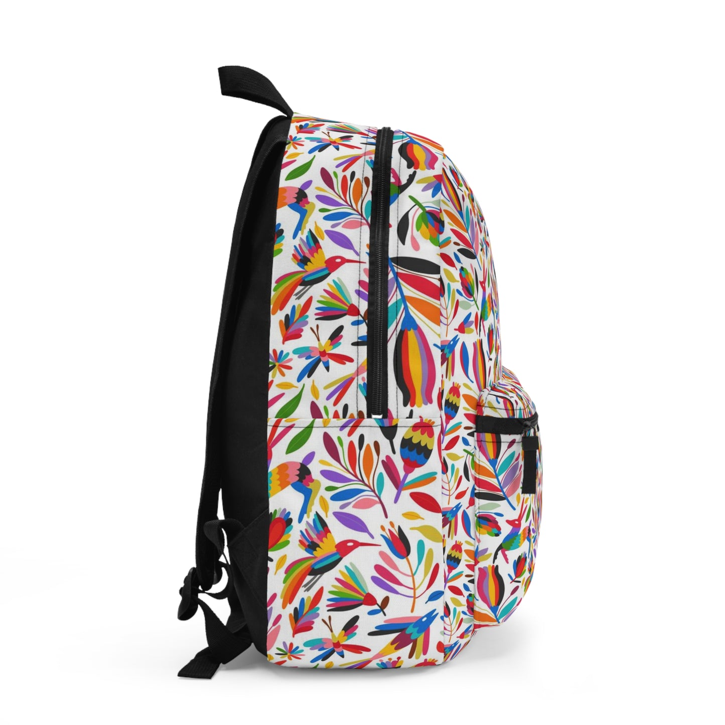 Otomi Backpack. Mexican backpack with colorful Otomi art. Casual, work or adventure bag with Mexican art.