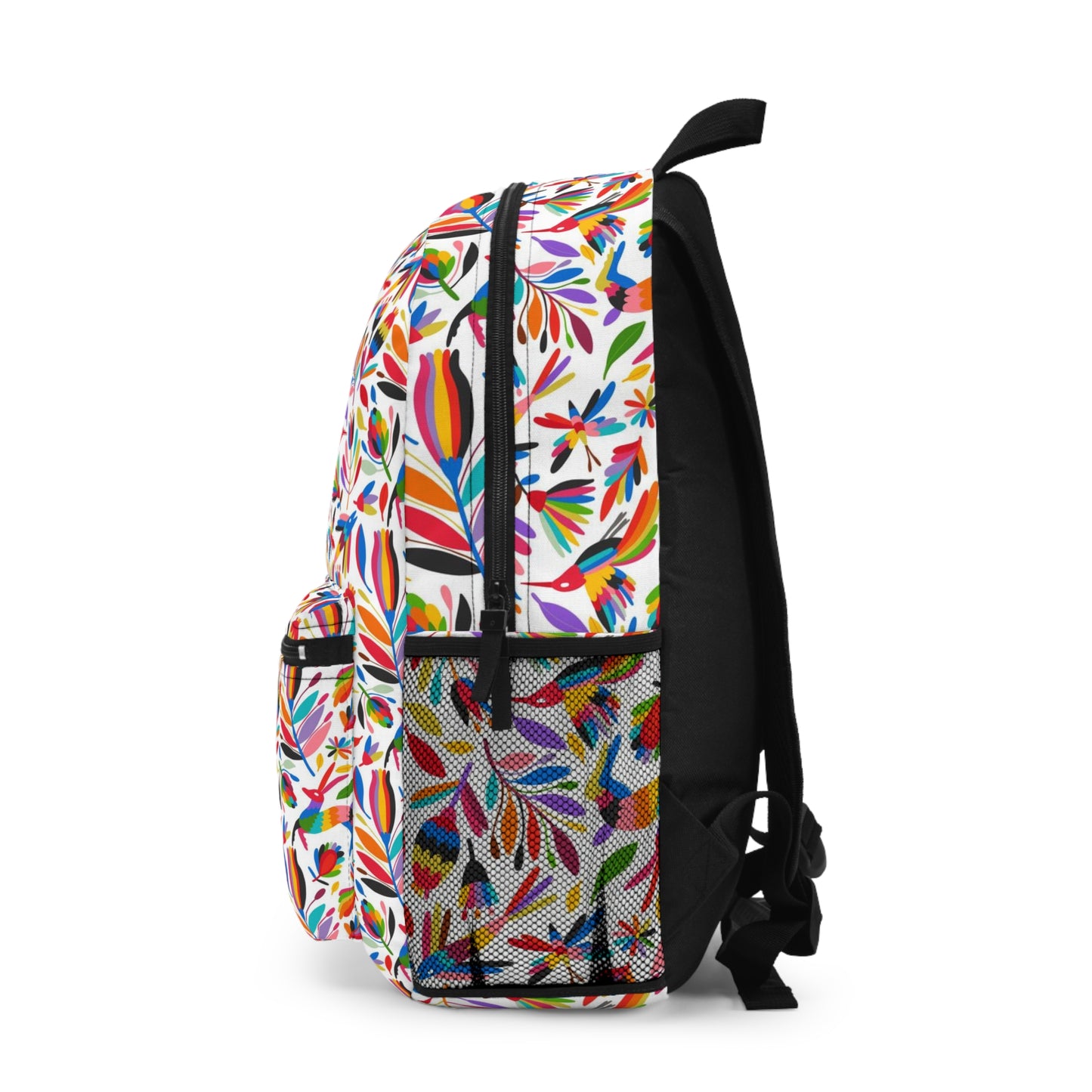 Otomi Backpack. Mexican backpack with colorful Otomi art. Casual, work or adventure bag with Mexican art.
