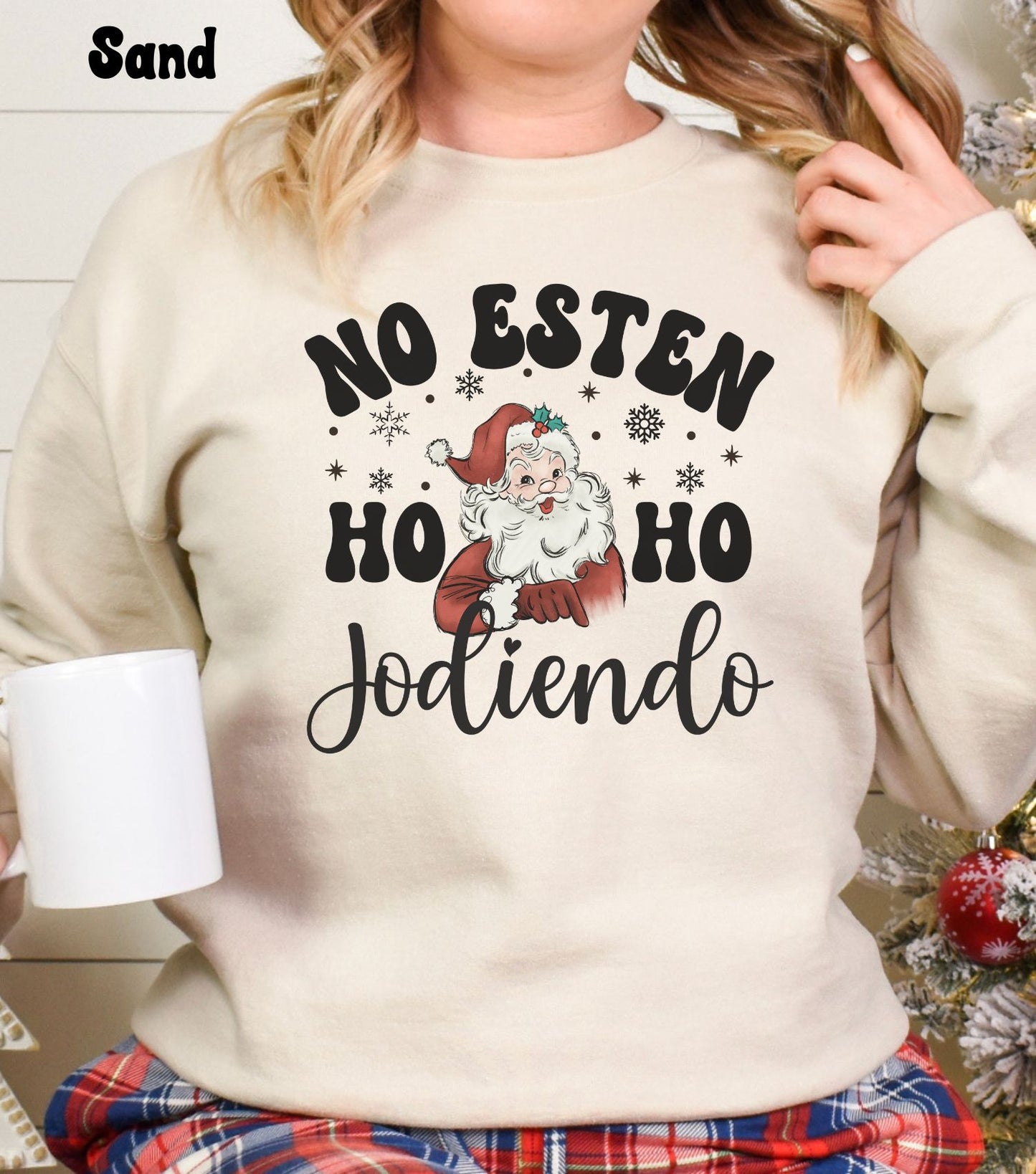 Funny Latin Christmas Unisex Sweatshirt, No Estén Ho Ho Jodiendo Swaetshirt, Navidad Apparel, Holiday Crewneck, Latinx Christmas Clothing,