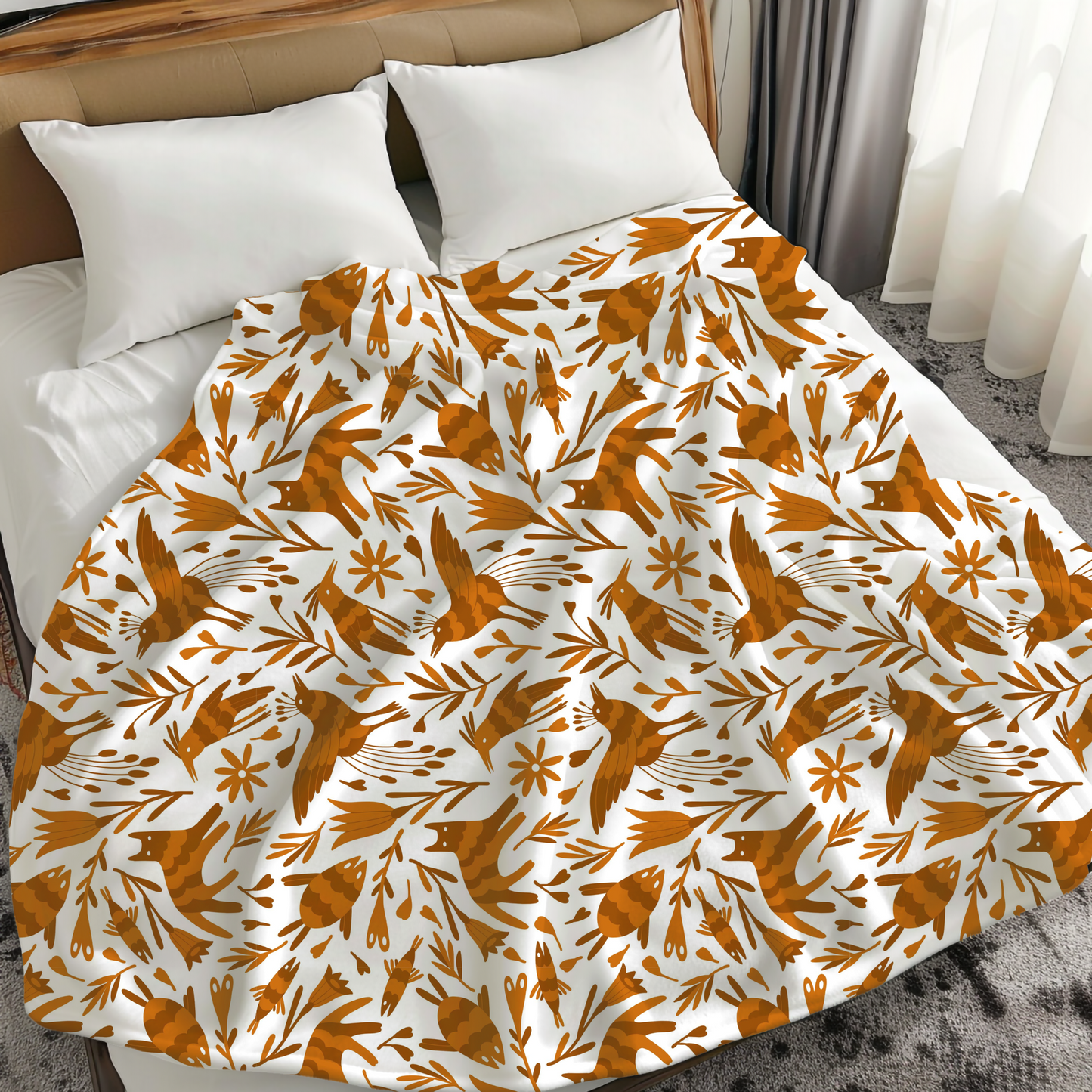 Otomi blanket for modern Mexican home decor.