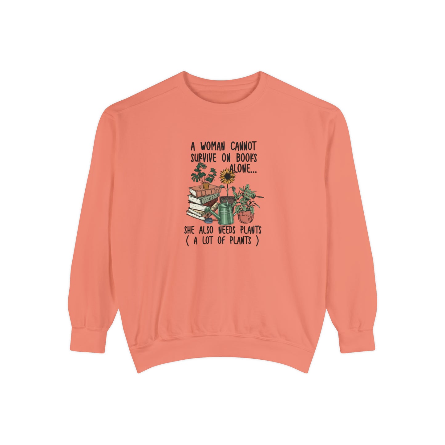 Books and plants Sweatshirt. Comfort colors sweatshirt for book lover and plant lady.