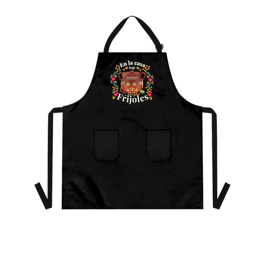 En la casa hay frijoles mandil. Funny Mexican Apron for Mexican mom or Mexican dad. Mexican wife gift