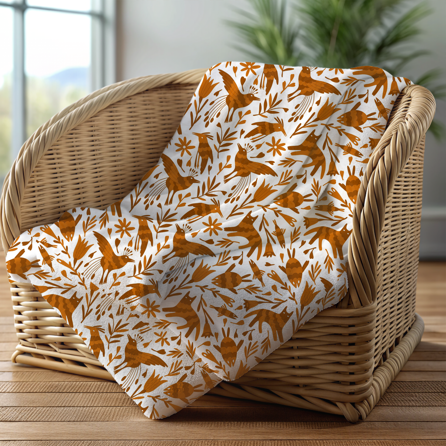 Otomi blanket for modern Mexican home decor.