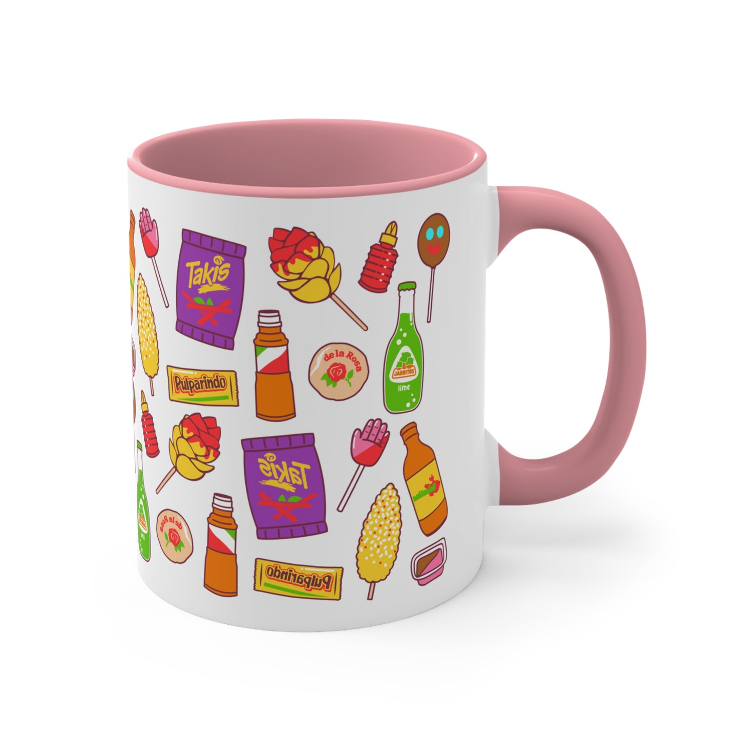 Mexican snacks Coffee Mug, 11oz for Mexican family, Mexican friends or Mexican candy lovers. Christmas gift for Mexicans