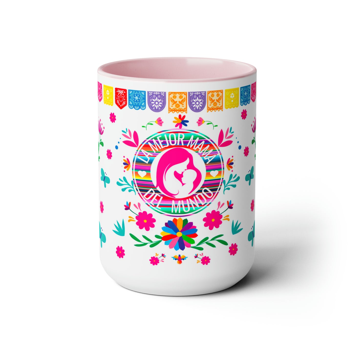 La mejor mamá del mundo Coffee Mugs, 15oz for Mexican mom or Mother’s Day. Día de las madres gift.