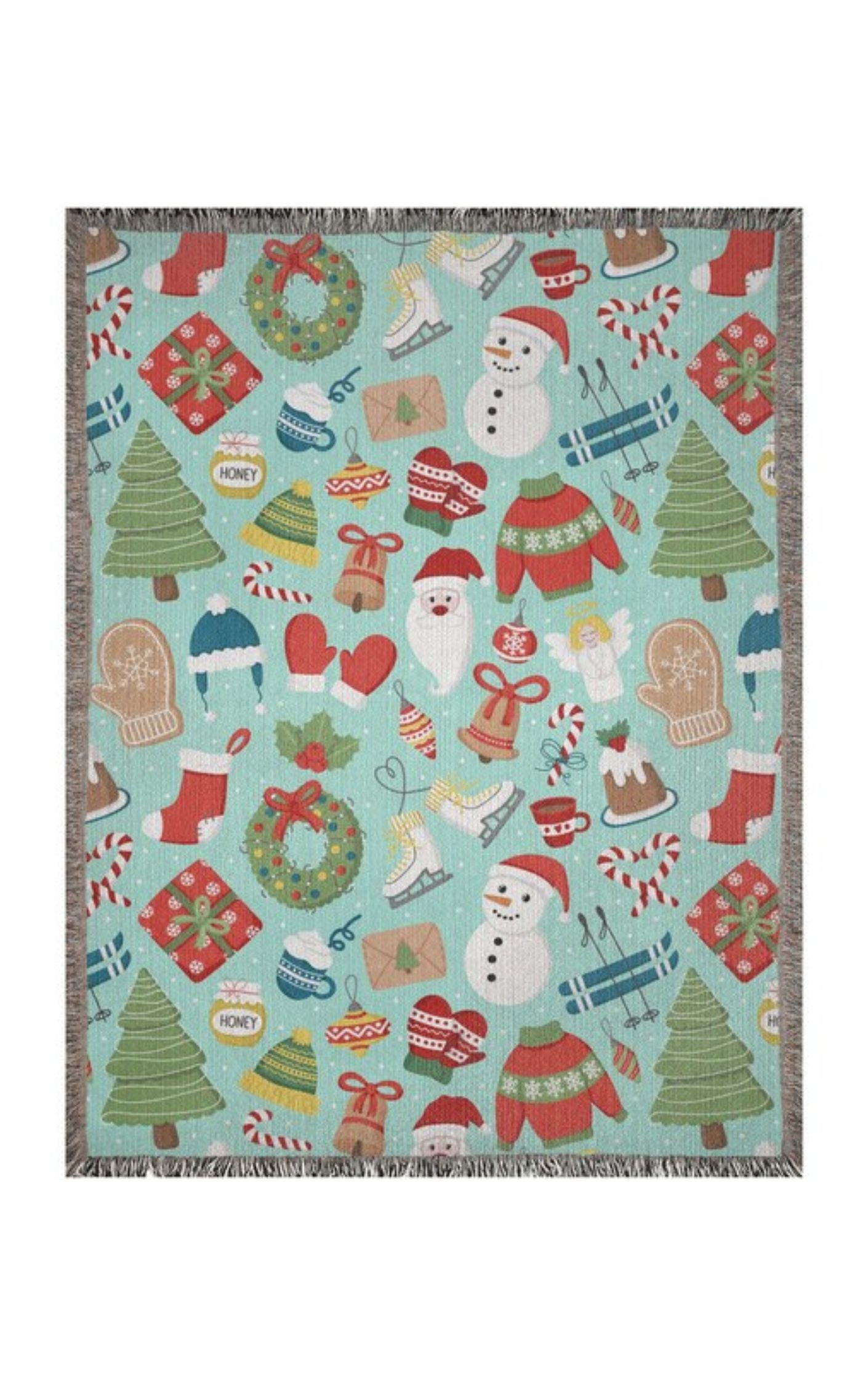 Christmas woven blanket 50x60” clearance