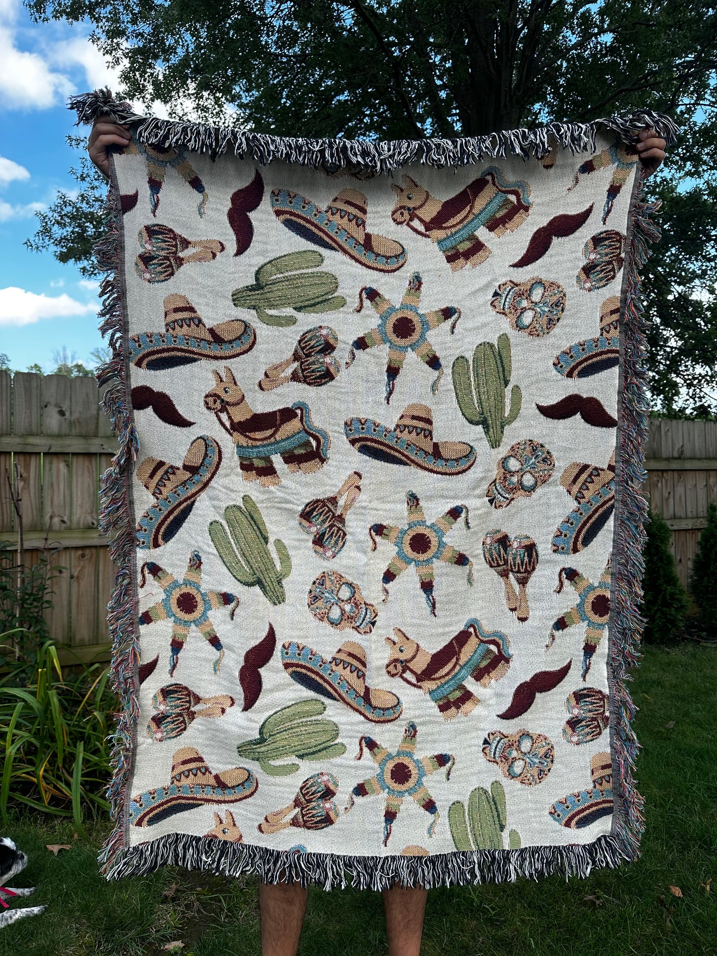 Mexican items woven blanket  37x52” clearance