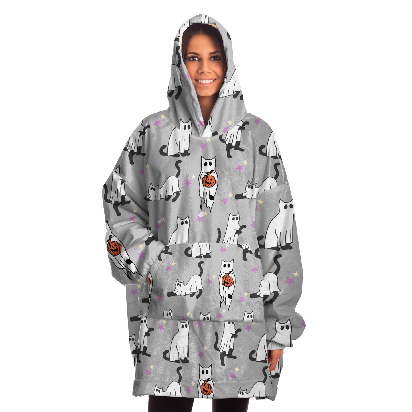 ghost cat Snug Hoodie for cat mama, cat daddy or cat lover