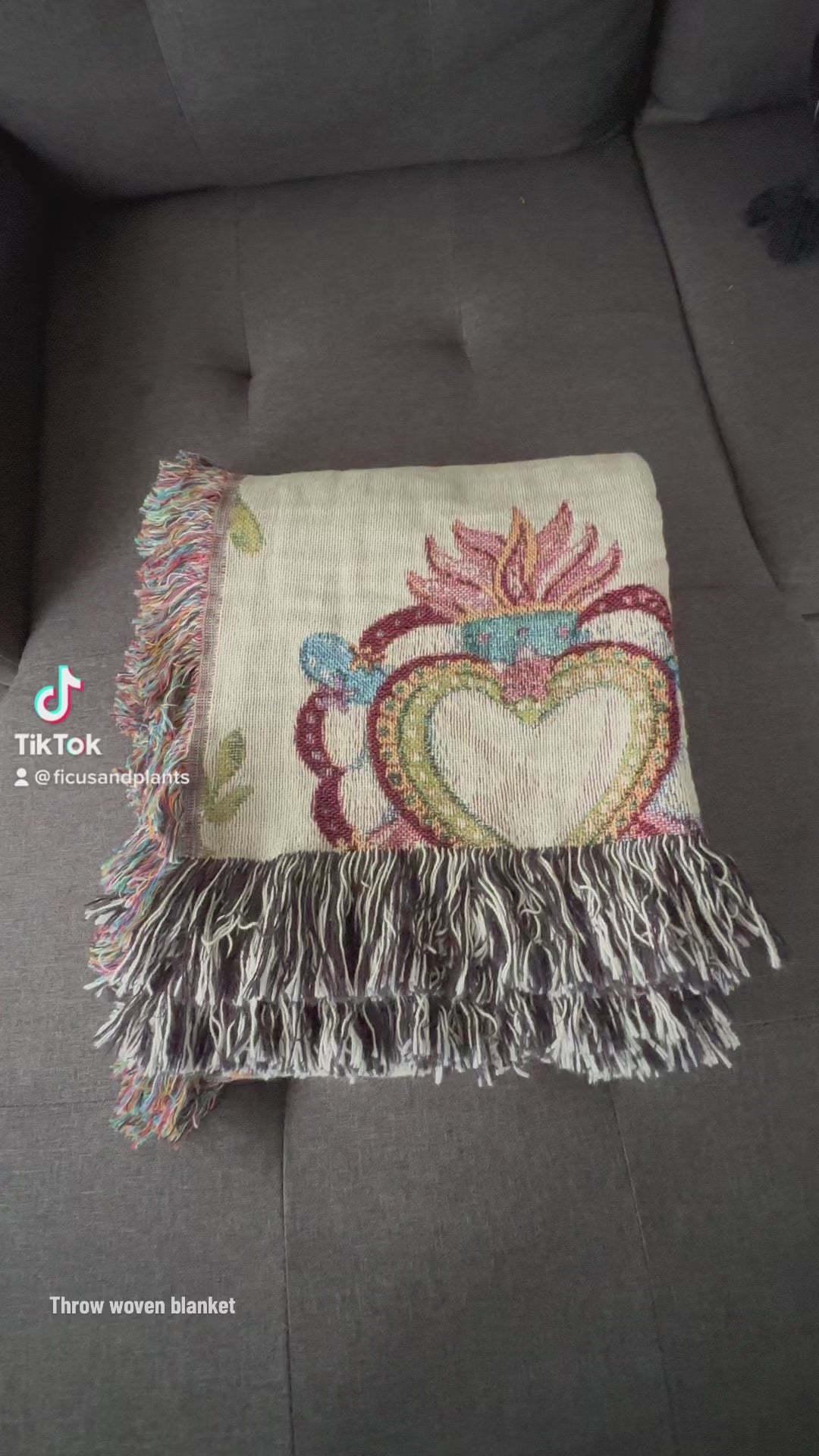 The Sacred Heart Mexican Folk Woven Blankets. Sagrado corazon