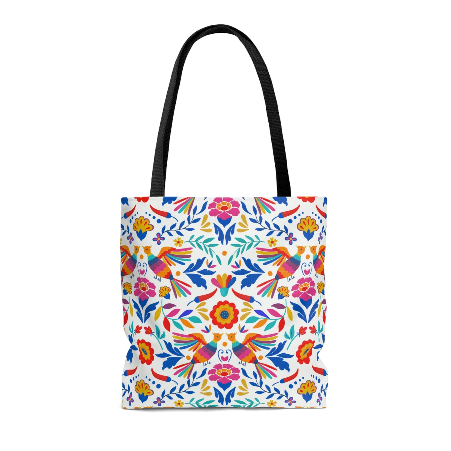 Colorful floral Tote Bag. Mexican folk tote bag for her.
