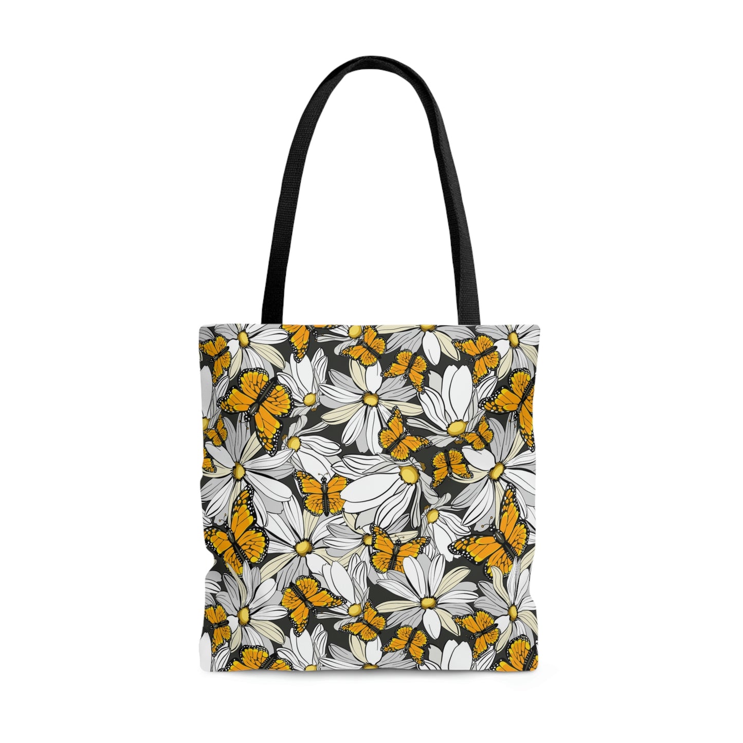 Monarch butterfly Tote Bag. White flowes and butterflies bag. Plant milkweed and save the monarch butterflies.