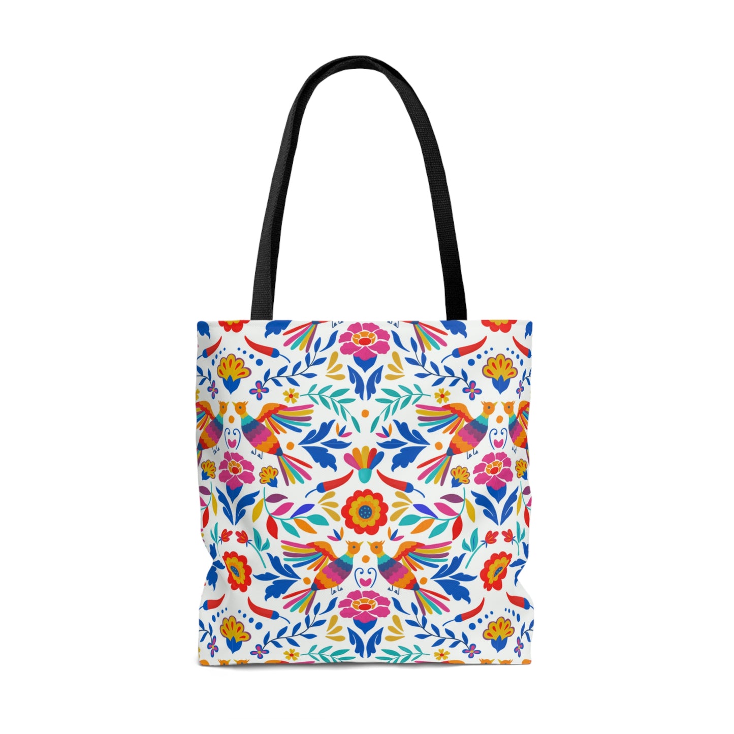 Colorful floral Tote Bag. Mexican folk tote bag for her.